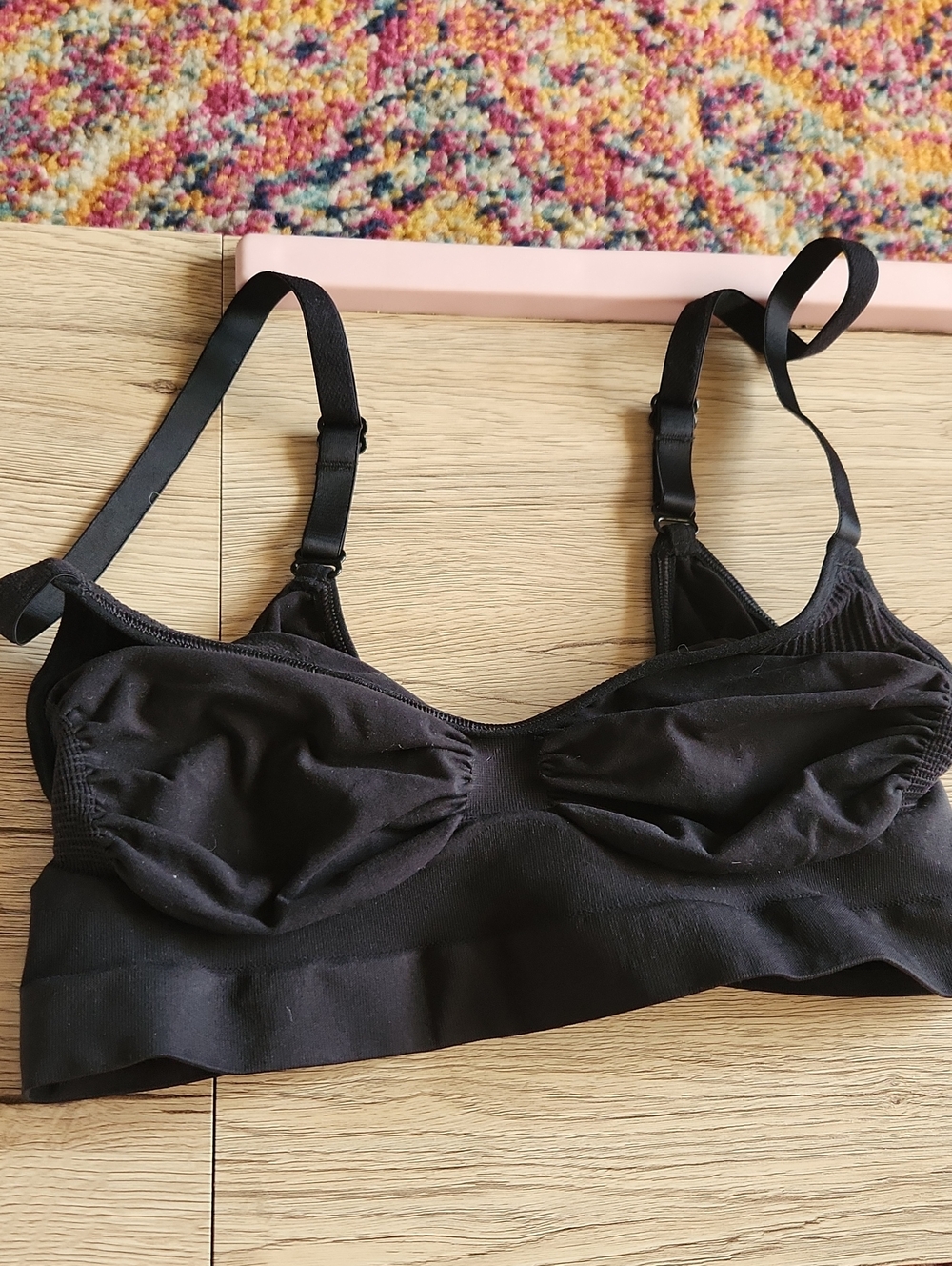 Skims Black Seamless Comfort Bra 2XL